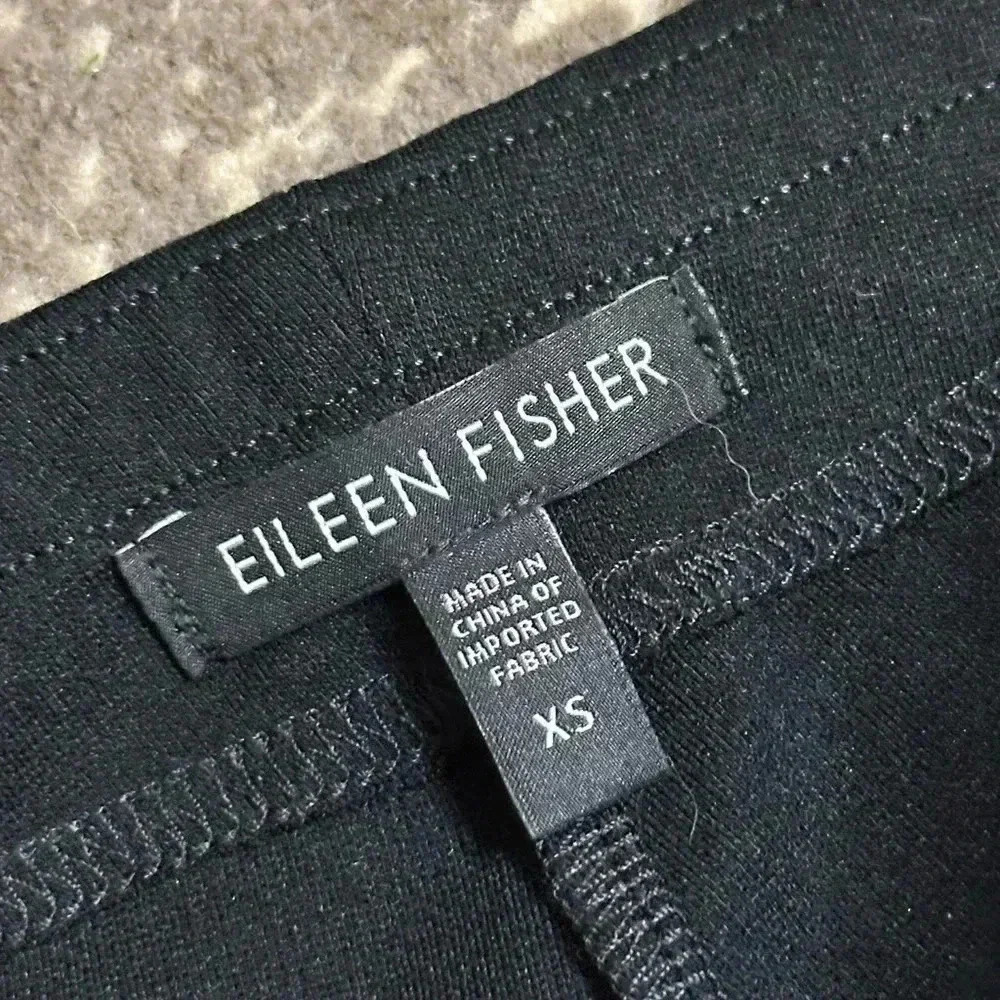 Eileen Fisher High Waist Slim Fit Black Pants XS - Picture 5 of 6